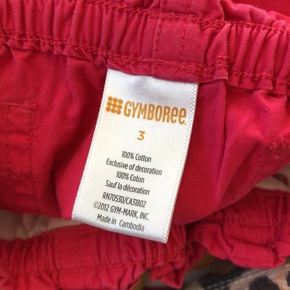 Gymboree pink rolled cuff cotton shorts size 3 - Picture 5 of 5